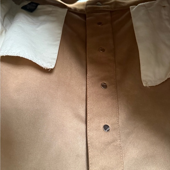 Express Tan Faux Suede Mini Skirt, size 2 - Picture 4 of 6